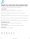 Green Tea Soothing Antioxidant Mist